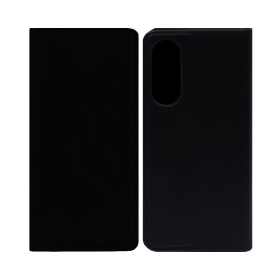 Leather Flip Cover With Internal Pocket For Samsung Galaxy S25 Edge Black Leather Flip Cover With Internal Pocket For Samsung Galaxy S25 Edge Black